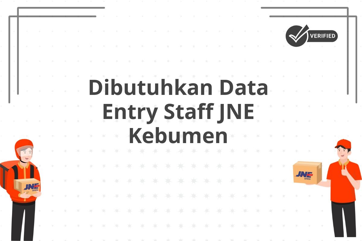 Dibutuhkan Data Entry Staff JNE Kebumen